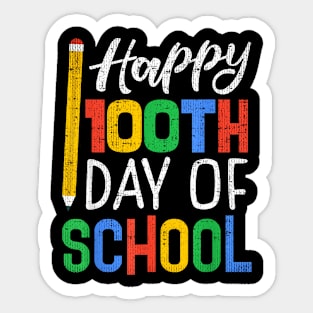 Happy 100Th Day Of School Teacher Kids Parents Sticker